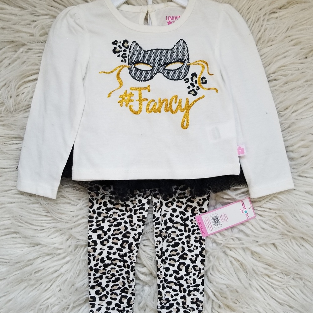 LiMiTeD TOO #Fancy Shirt Leopard Pants Tutu Set
